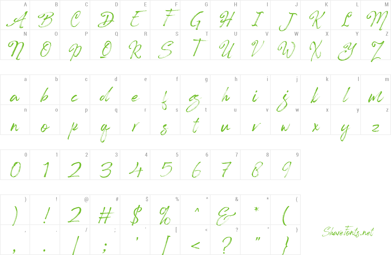 Font Clock Bird preview